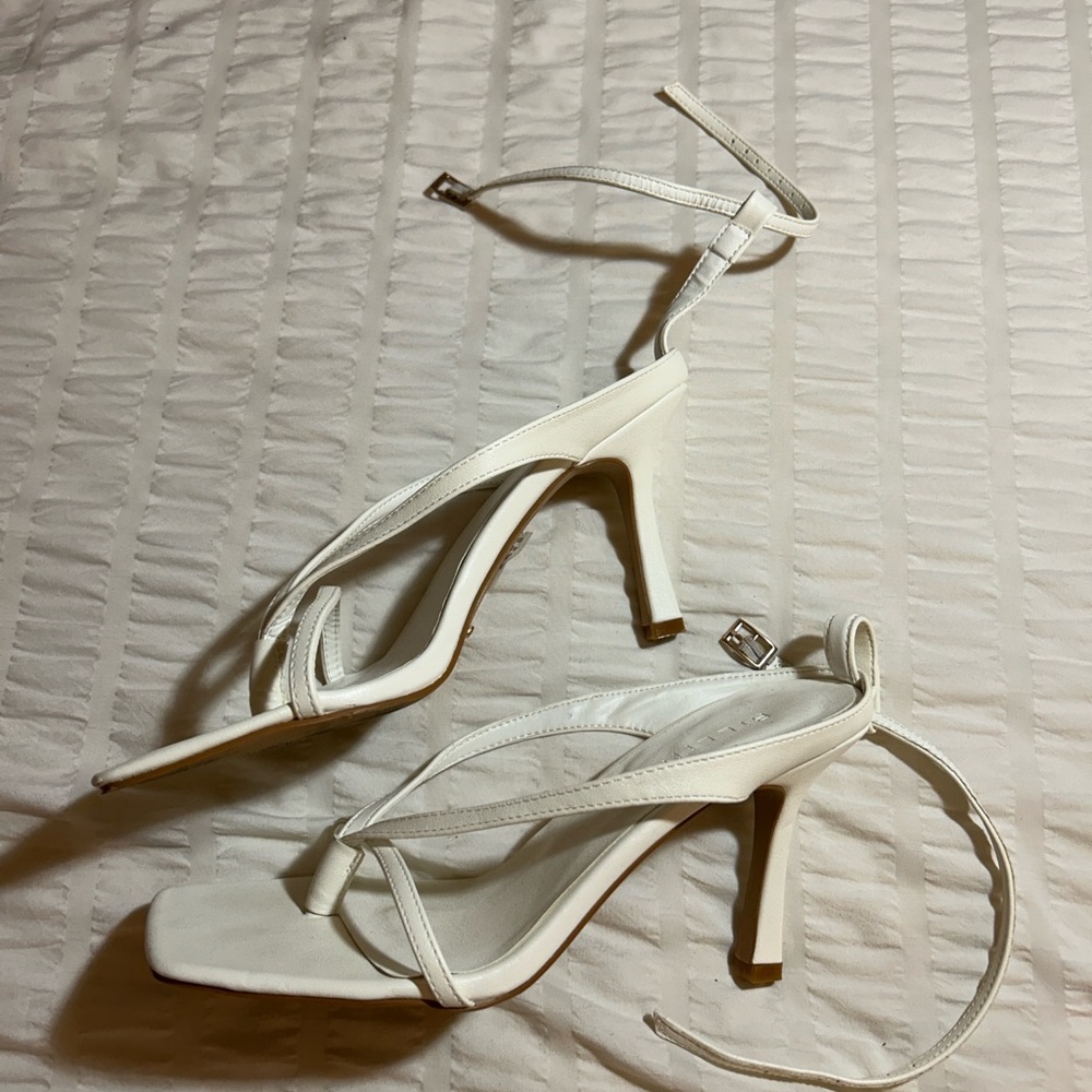Bellini white strappy heels!